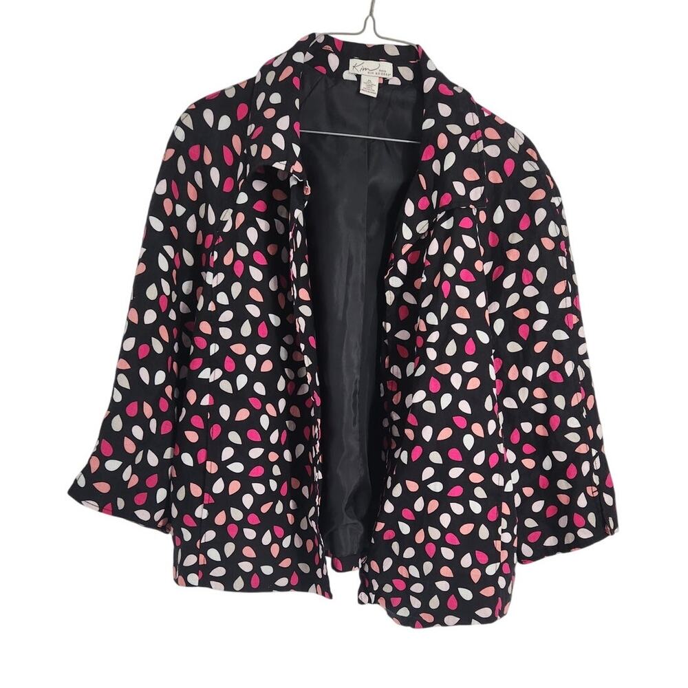 Kim Rogers Speckled Blazer Womens Petite Large PL